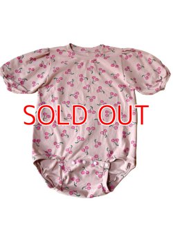Photo2: Adult Baby Onesie cherry pattern short sleeves M