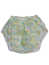 Adult Baby waterproof Pant (PVC) Bear and Moon Pattern Yellow 