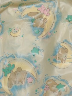 Photo3: Adult Baby waterproof Pant (PVC) Bear and Moon Pattern Yellow 