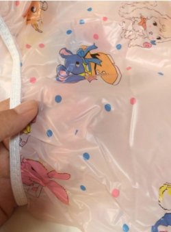 Photo2: Adult Baby waterproof Pants (PVC)retro Animal Pattern Pink