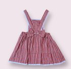 Other Images1: Adult baby red checkered apron-style baby dress