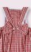 Photo4: Adult baby red checkered apron-style baby dress