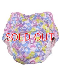 Adult baby diaper cover teddy bear pattern polyurethane waterproof pink