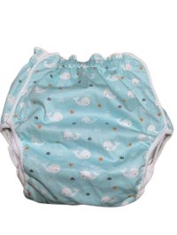 Adult Diaper Cover Polyurethane Waterproof Whale Pattern 