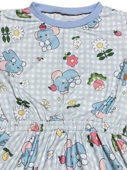 Photo5: Adult baby  elephant and flowers baby dress