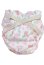 Photo1: Adult baby diaper cover with rabbits and flowers pattern  waterproof waist strap (1)