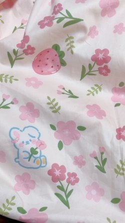 Photo4: Adult baby diaper cover with rabbits and flowers pattern  waterproof waist strap
