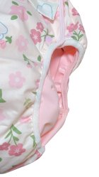 Other Images1: Adult baby diaper cover with rabbits and flowers pattern  waterproof waist strap  same pattern