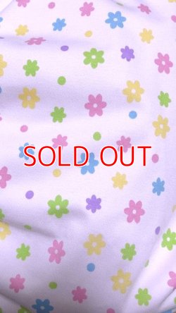 Photo5: Adult baby diaper cover pants type flower pattern waist and foot strap