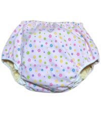 Adult baby diaper cover pants type flower pattern
