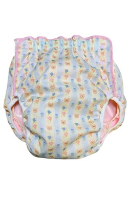 Photo1: Adult baby diaper cover bear  pattern TPU Waterproof