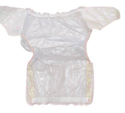Photo4: Adult baby diaper cover vinyl cover pink(4L,5L)