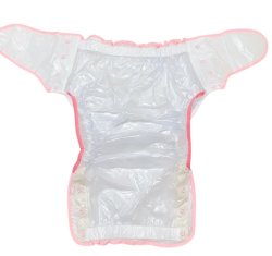 Photo4: Adult baby diaper cover vinyl cover pink(S´-XXL)