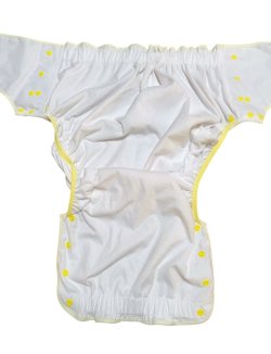Photo4: Adult baby diaper cover with  flowers pattern