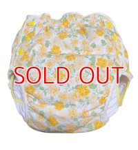Adult baby diaper cover with  flowers pattern