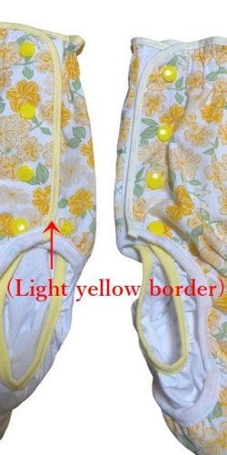 Photo5: Adult baby diaper cover with  flowers pattern