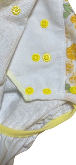 Photo3: Adult baby diaper cover with  flowers pattern