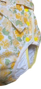 Other Images1: Adult baby diaper cover with  flowers pattern waist strap 