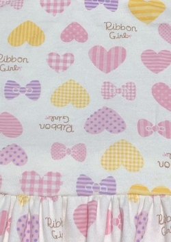 Photo5: Adult romper with skirt, heart pattern, A/XL only