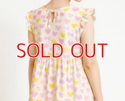 Photo2: Adult romper with skirt, heart pattern, A/XL only