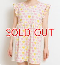 Adult romper with skirt, heart pattern, A/XL only