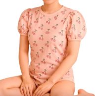 Adult Baby Onesie cherry pattern short sleeves M