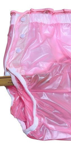 Photo4: Adult baby diaper cover PVC cover pink