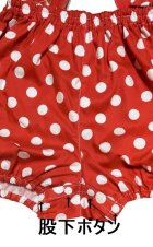 Other Images3: Adult  Baby Romper Overalls Polka Dot/Red