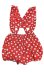 Photo3: Adult  Baby Romper Overalls Polka Dot/Red (3)