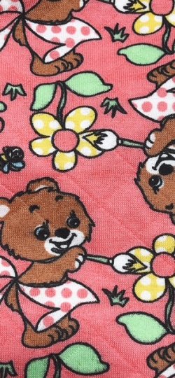 Photo5: Adult baby diaper cover with bea pattern quilt