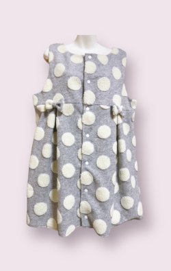 Photo2: Adult baby jumper skirt in polka dot pattern