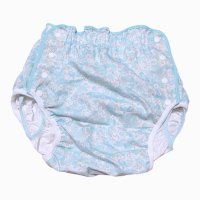 Adult diaper cover light blue floral pattern pile waterproof
