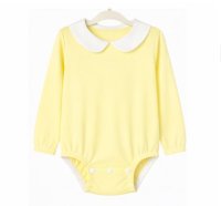 Adult Baby romper with collar/yellow