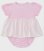 Photo1: Adult Baby Pink Skirted Romper with Flowy Skirt & Short Sleeves (1)