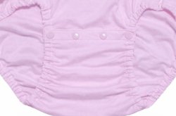 Photo5: Adult Baby Pink Skirted Romper with Flowy Skirt & Short Sleeves