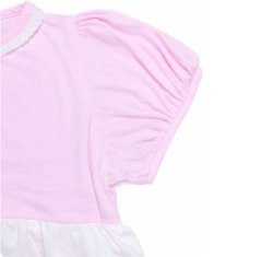 Photo3: Adult Baby Pink Skirted Romper with Flowy Skirt & Short Sleeves