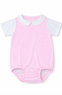 Adult Baby romper short sleeves / baby pink