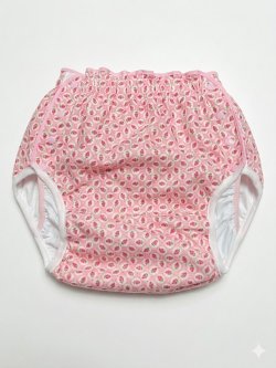 Photo1: Adult Baby Diaper Cover Strawberry Print Pile Waterproof