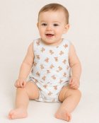 Other Images1: Adult Baby sleeveless romper with bear print terry cloth