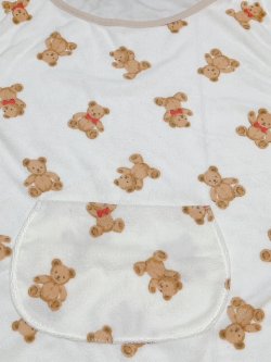 Photo3: Adult Baby sleeveless romper with bear print terry cloth