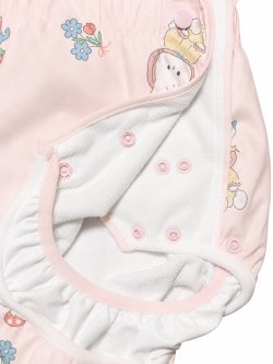 Photo3: Adult Baby Diaper Cover  Baby Pink Bunny and Duck Print Pile waterproof