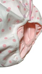 Other Images1: Adult Diaper Cover – Pink Polka Dot Cotton with Urethane Waterproof Lining