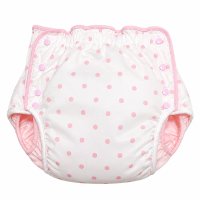 Adult Diaper Cover – Pink Polka Dot Cotton with Urethane Waterproof Lining