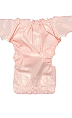 Photo4: Adult Diaper Cover – Pink Polka Dot Cotton with Urethane Waterproof Lining