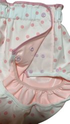 Other Images2: Adult Diaper Cover – Pink Polka Dot Cotton with Urethane Waterproof Lining