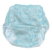 Adult diaper cover light blue floral pattern pile waterproof
