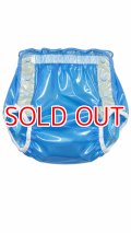 Adult baby diaper cover PVC cover  blue