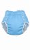 Photo1: Adult Diaper Cover – Baby Blue Polka Dot Cotton with Vinyl Waterproof Lining (1)