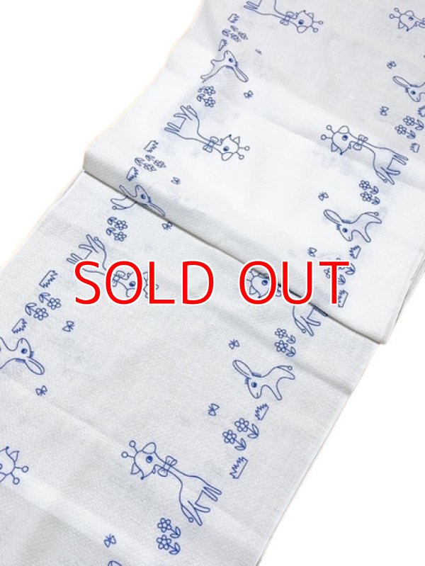 Photo2:  Adult baby Cloth diaper 100% Cotton dobby /giraffe & donkey Pattern