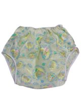 Photo: Adult Baby waterproof Pant (PVC) Bear and Moon Pattern Yellow 